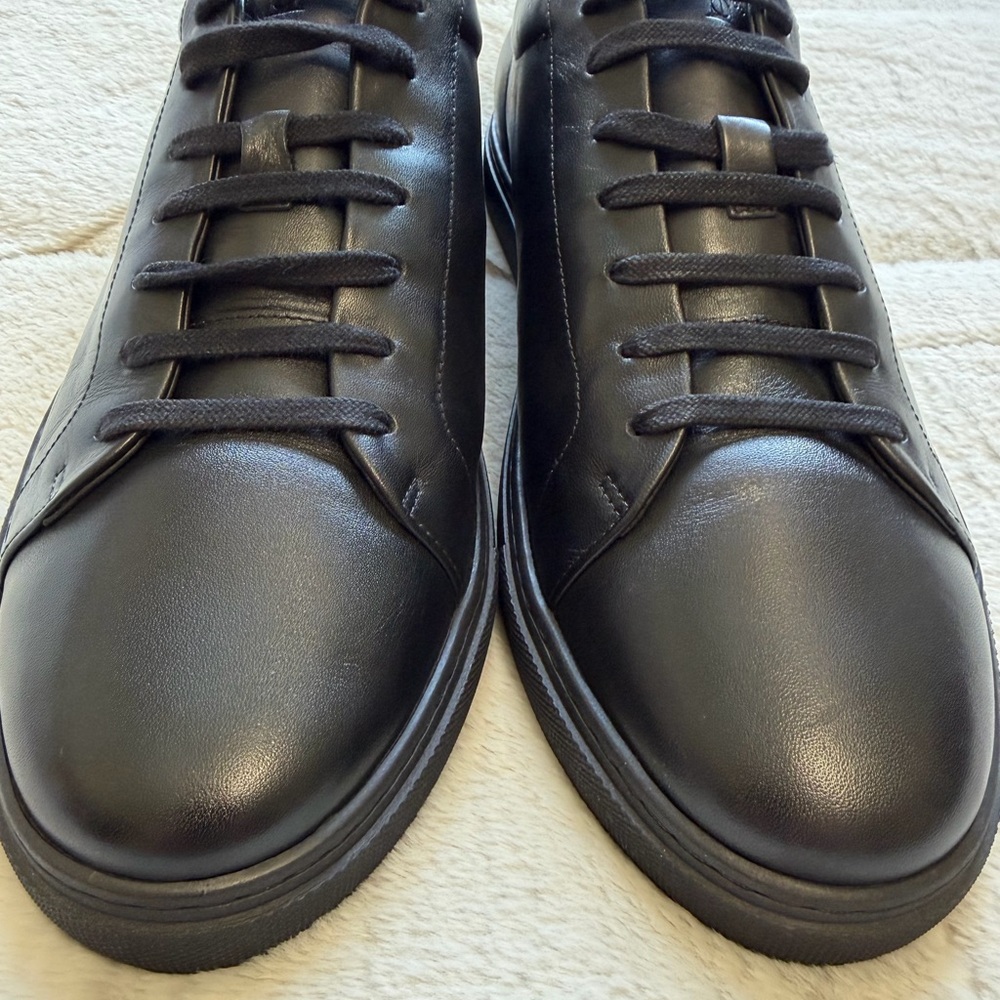 Like NEW! $395 Allen Edmonds Port Washington Canal Court Leather Sneakers 12